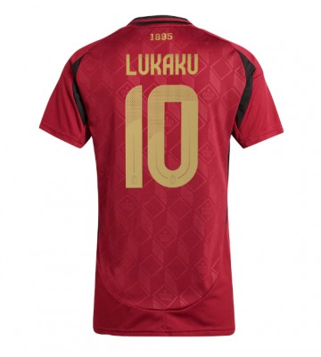 Belgien Romelu Lukaku #10 Hjemmebanetrøje Dame EM 2024 Kort ærmer